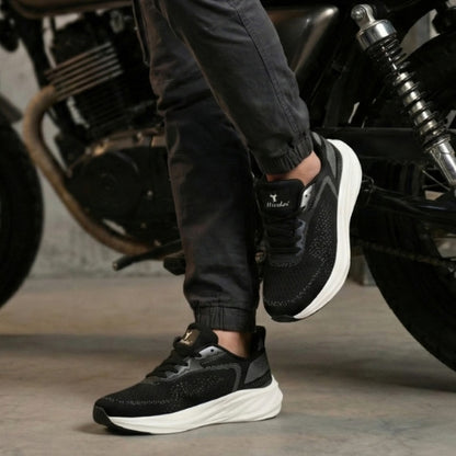 Hirolas FlexKnit Men Running Black Sports Shoes