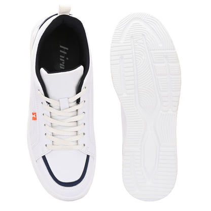 Hirolas Men’s White Comfortable Everyday Sneaker Shoes