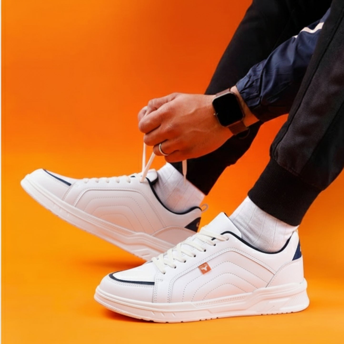 Hirolas Men’s White Comfortable Everyday Sneaker Shoes