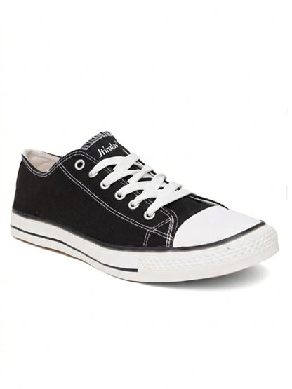 Hirolas Men's vulcanised Skateboard Sneaker Shoes - Black