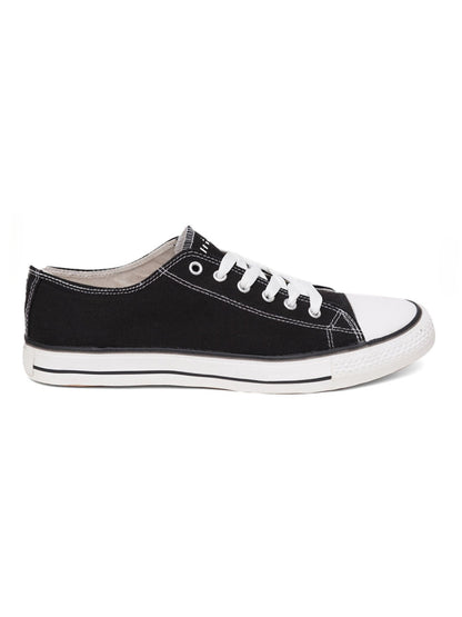 Hirolas Men's vulcanised Skateboard Sneaker Shoes - Black