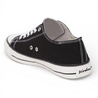 Hirolas Men's vulcanised Skateboard Sneaker Shoes - Black
