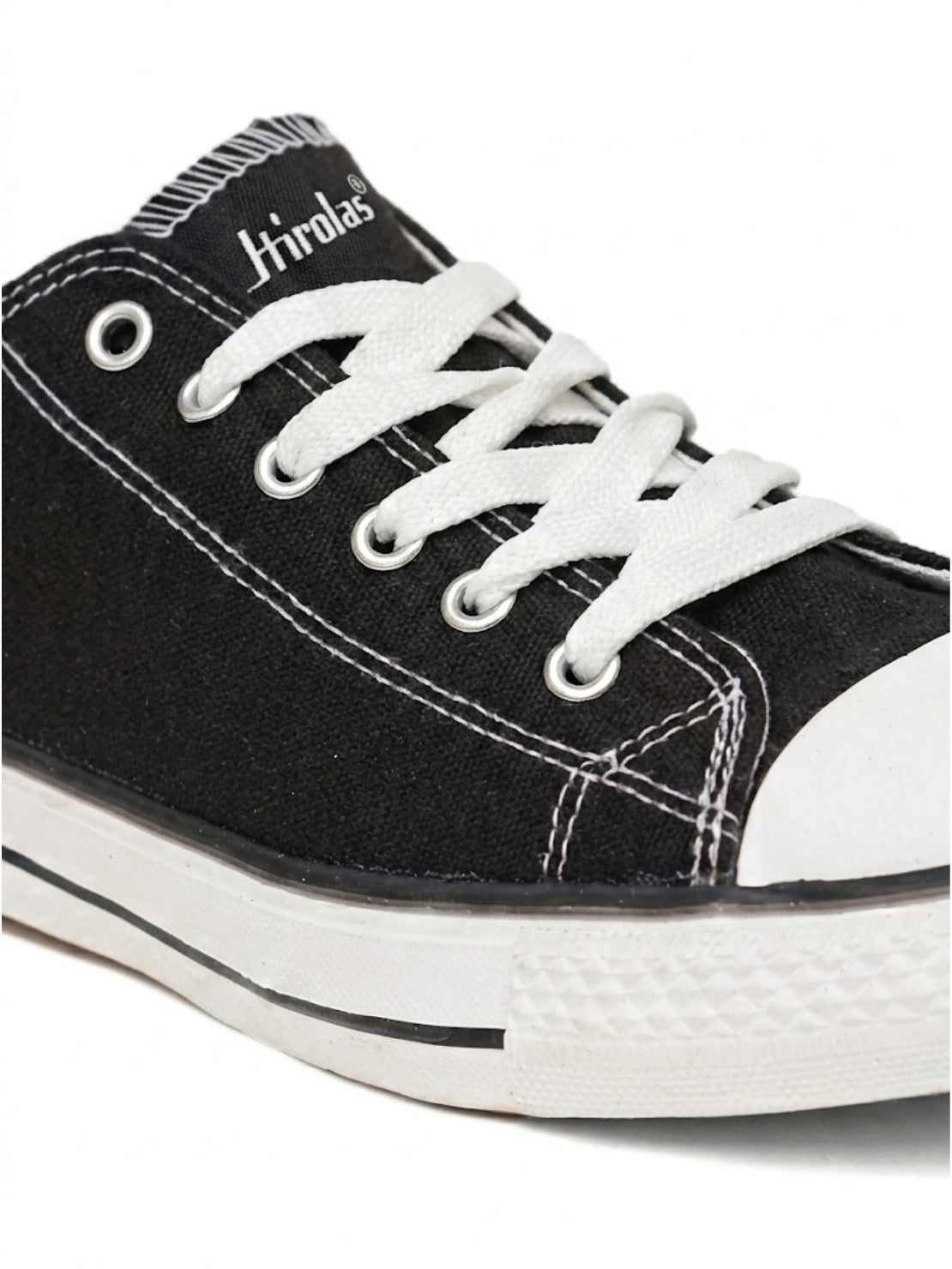 Hirolas Men's vulcanised Skateboard Sneaker Shoes - Black