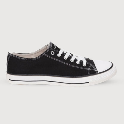 Hirolas Men's vulcanised Skateboard Sneaker Shoes - Black
