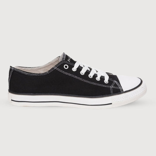 Hirolas Men's vulcanised Skateboard Sneaker Shoes - Black