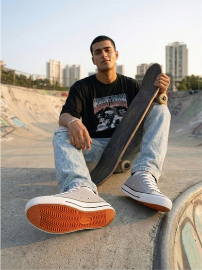 Hirolas® vulcanized Skateboard Sneaker Shoes for Men - Grey