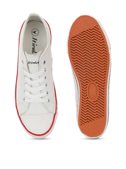 Hirolas vulcanized Skateboard Sneaker Shoes for Men - White