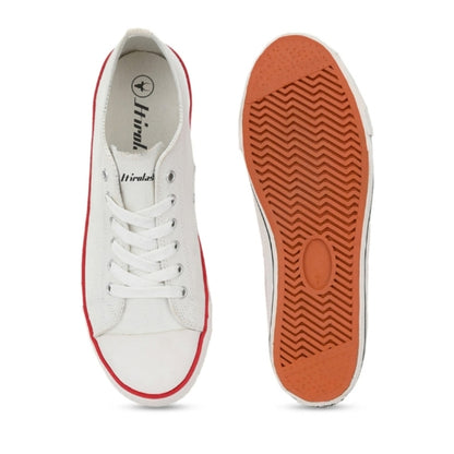 Hirolas Men's vulcanized Skateboard Sneaker Shoes - White
