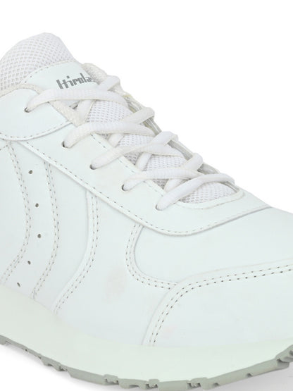 Hirolas® Men's  Multi Sport Shock Absorbing Walking  Running Fitness Athletic Training Gym Fashion Sneaker Shoes - White HRL2102WHT