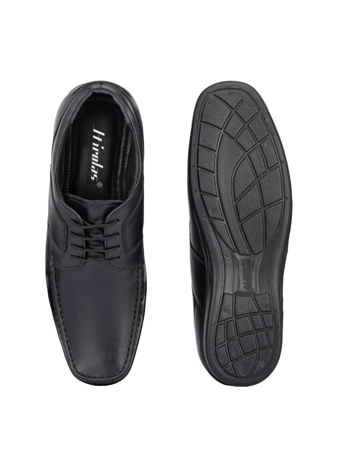 Hirolas Men's Black Executive Genuine Leather Formal Shoes