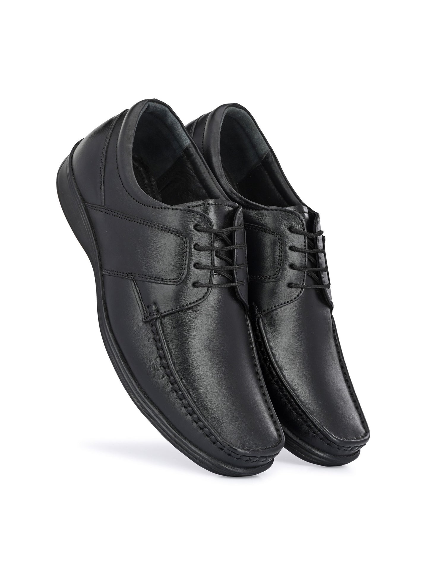 Hirolas Men's Black Executive Genuine Leather Formal Shoes