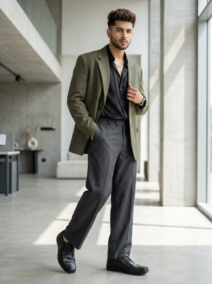 Hirolas Men's Black Executive Genuine Leather Formal Shoes