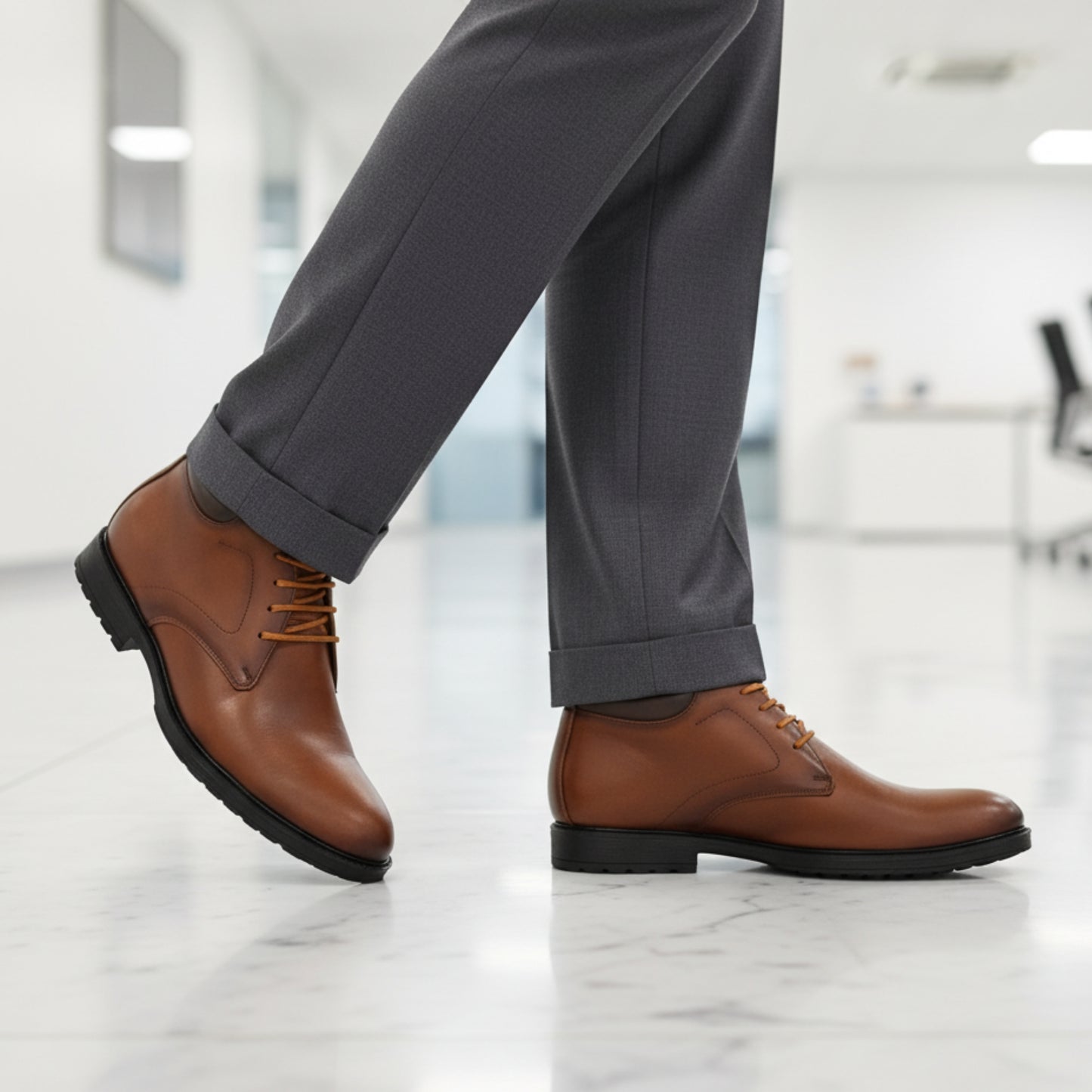 Hirolas® Men's Street line Tan Ankle Boots