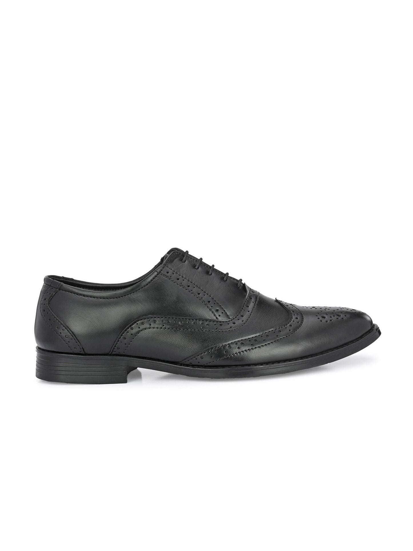 Hirolas Men's Executive Genuine Leather Black Brogue Formal Shoes