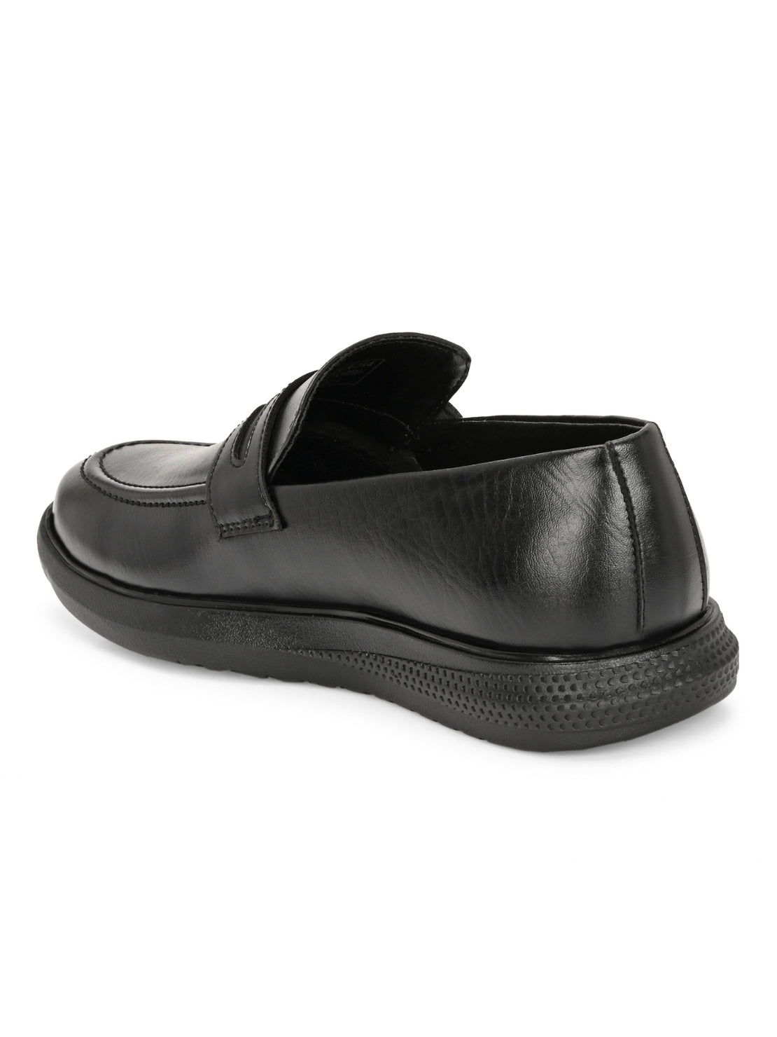 Hirolas Men's Black Penny Loafer Slip-on Formal Shoes