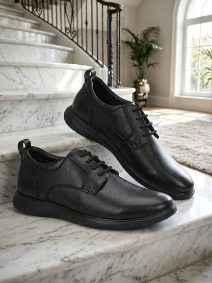 Hirolas Men's FeatherWalk Black Lace-up Light weight Derby Formal Shoe
