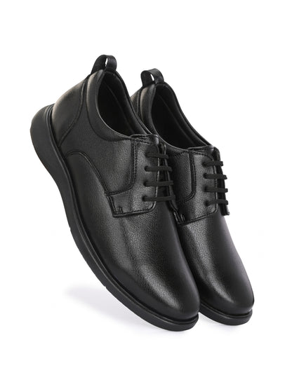 Hirolas Men's FeatherWalk Black Lace-up Light weight Derby Formal Shoe