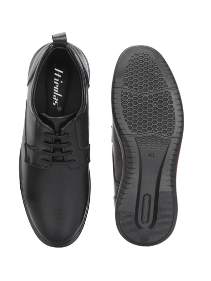 Hirolas Men's FeatherWalk Black Lace-up Light weight Derby Formal Shoe