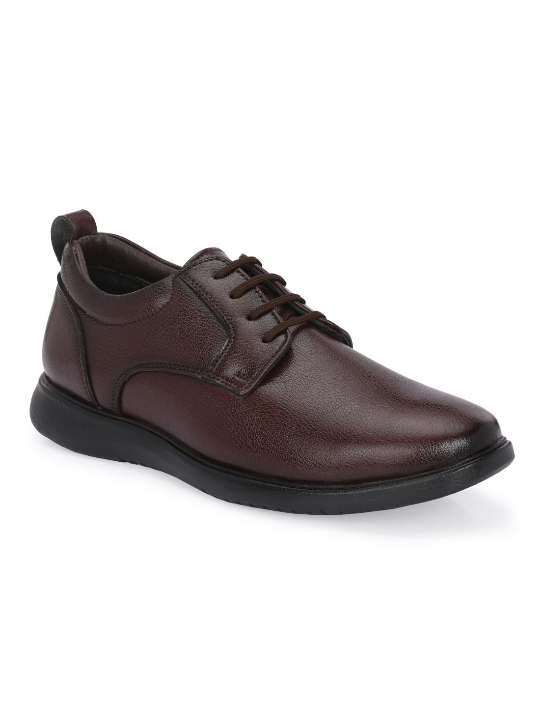 Hirolas Men's FeatherWalk Brown Lace-up Light weight Derby Formal Shoes