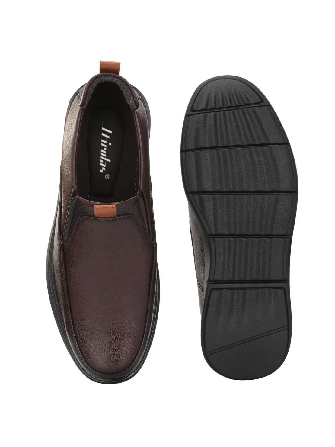 Hirolas Men's FeatherWalk Brown Lightweight Semi Formal Shoes Business Casual Wear Slip-On  Shoes