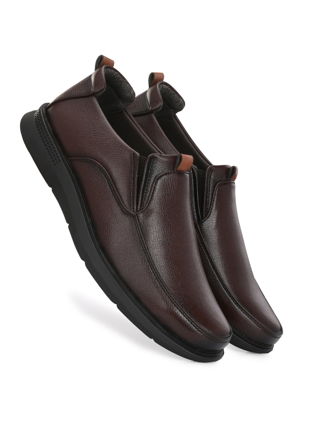 Hirolas Men's FeatherWalk Brown Lightweight Semi Formal Shoes Business Casual Wear Slip-On  Shoes