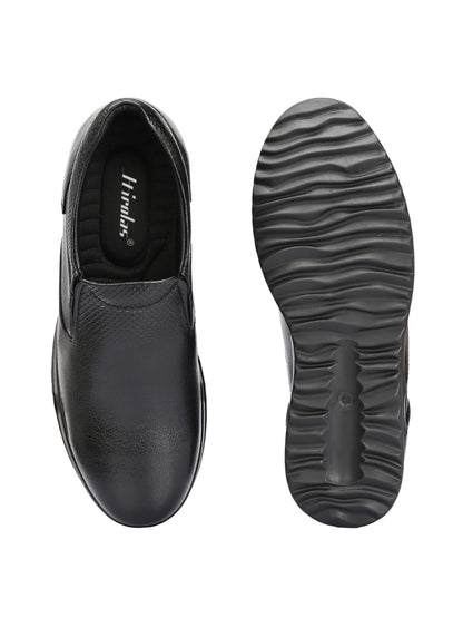 Hirolas Men's FeatherWalk Lightweight Black Semi Formal Shoes Business Casual Wear Slip-On Shoes