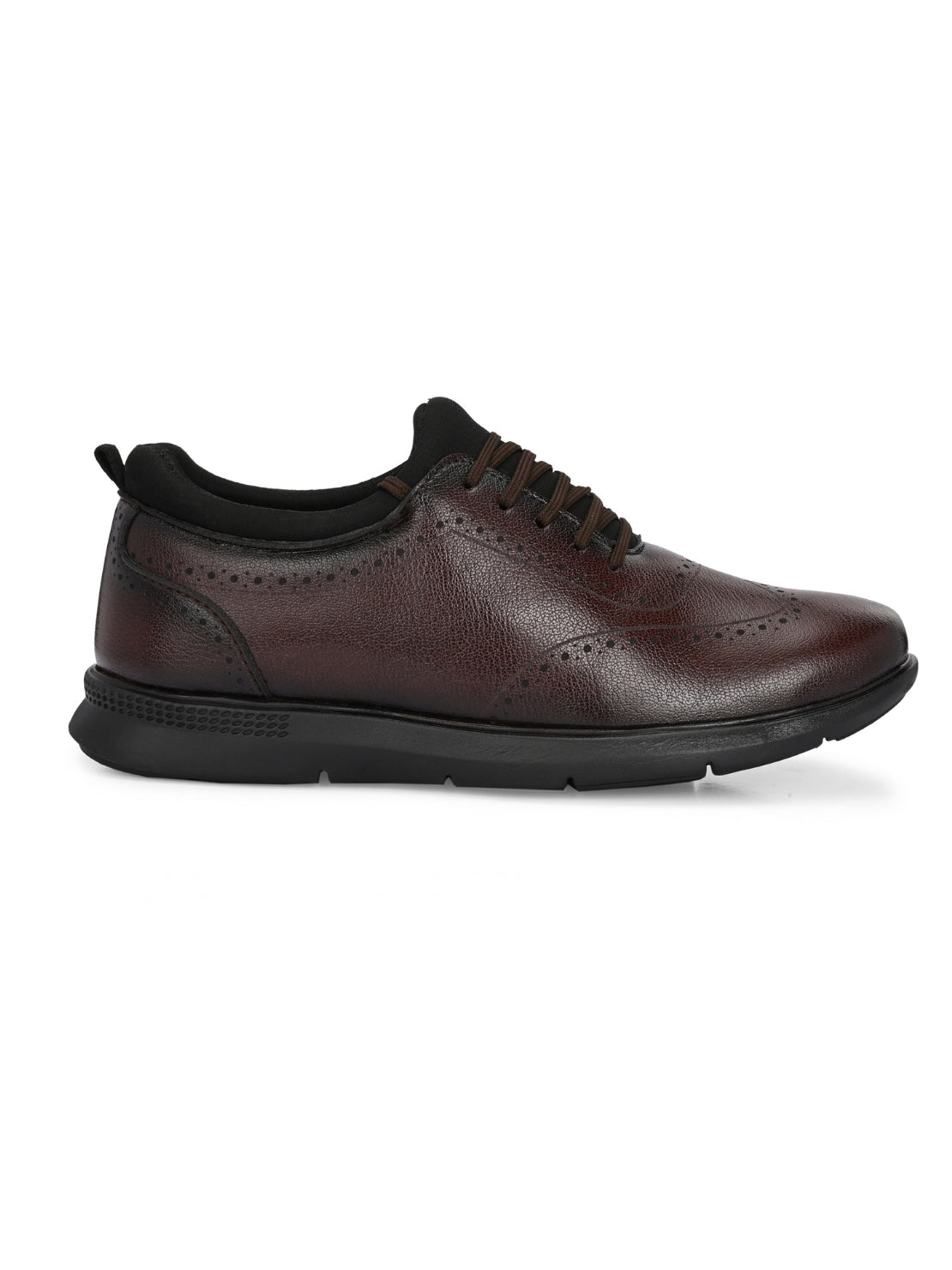 Hirolas Brown FeatherWalk Lightweight Brogue Semi Formal Shoes Lace-Up Business Casual Wear