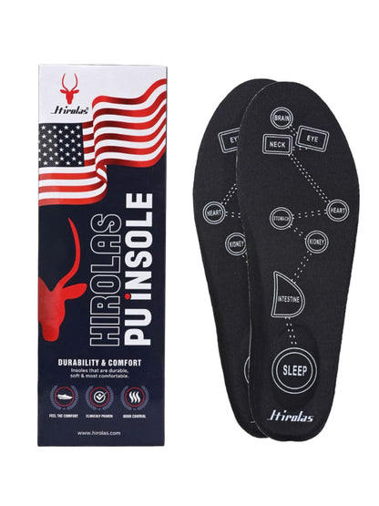 Hirolas Black PU Insole foam Shoe Heels for all Shoes makes shoes Super Soft & Comfortable | PU Insoles|Cushioning for Feet Relief, Comfortable Insoles