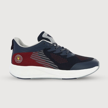 Hirolas Men's Blue/Maroon Elite Shock Absorbing Walking Running Fitness Athletic Training Gym Fashion Sport Shoes (HRLMP01BLU)