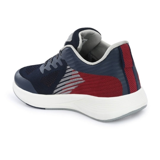 Hirolas Men's Blue/Maroon Elite Shock Absorbing Walking Running Fitness Athletic Training Gym Fashion Sport Shoes (HRLMP01BLU)