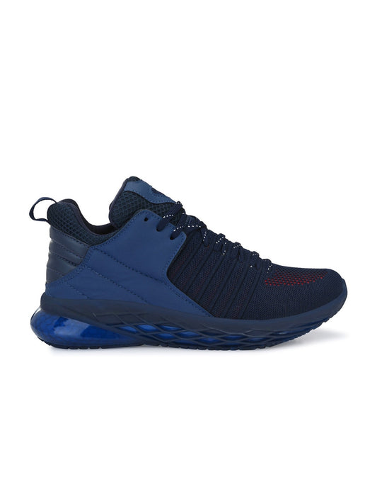 Hirolas Men's Blue/Red Elite Shock Absorbing Walking running Fitness Athletic Training Gym Ankle Fashion Lace Up Sport Shoes (HRLMP03BLU)
