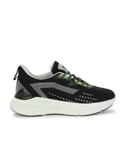 Hirolas® Men's  Cloudwalk Knitted Running Sport Shoes. - Black/Grey HRLMP05BLK