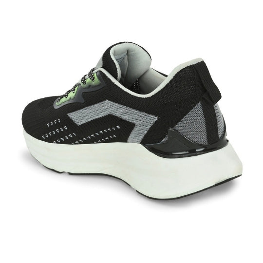 Hirolas Men's Cloudwalk Knitted Running Sport Shoes - Black/Grey HRLMP05BLK