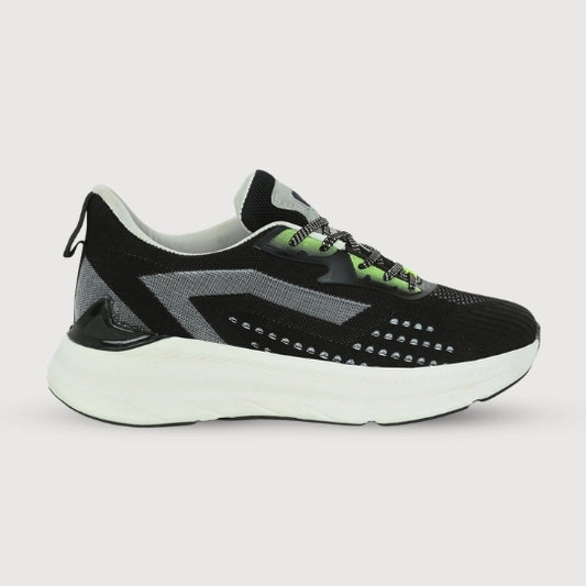 Hirolas Men's Cloudwalk Knitted Running Sport Shoes - Black/Grey HRLMP05BLK