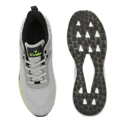 Hirolas Men's Cloudwalk Knitted Running Sport Shoes - Grey HRLMP06GRY