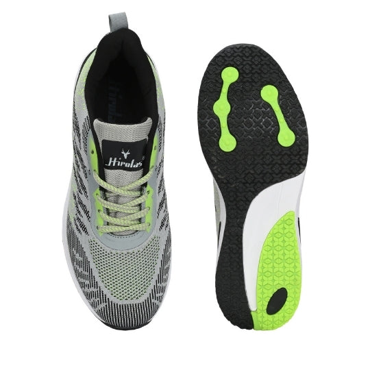 Hirolas Men's FlexKnit Running Sport Shoes - Grey HRLMP07GRY