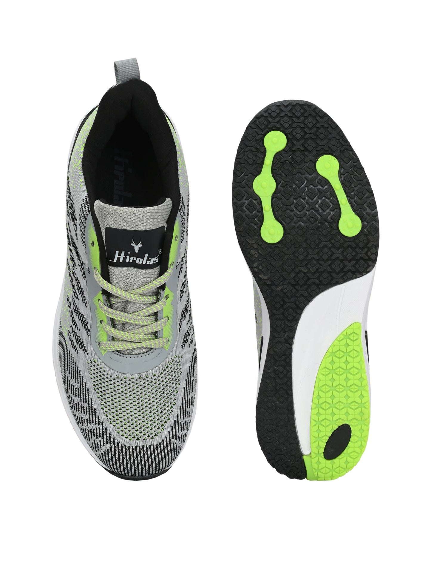 Hirolas® Men's FlexKnit Running Sport Shoes - Grey HRLMP07GRY