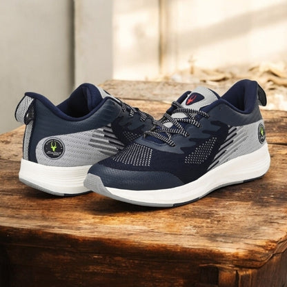 Hirolas Men's Blue Elite Shock Absorbing Walking Running Fitness Athletic Training Gym Fashion Sport Shoes HRLMP01NAVY
