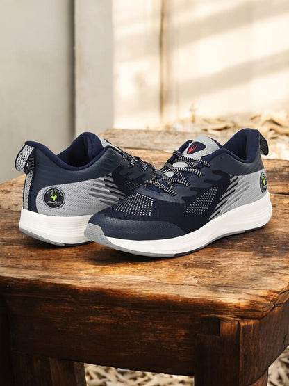 Hirolas Men's Blue Elite Shock Absorbing Walking Running Fitness Athletic Training Gym Fashion Sport Shoes HRLMP01NAVY