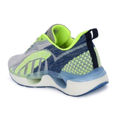 Hirolas Men's Cloudwalk Knitted Running Sneakers Sport Shoes - Grey/P.Green HRLMP10GPN