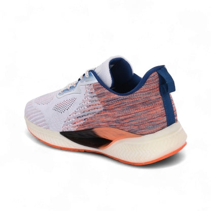 Hirolas Men's Cloudwalk Knitted Sports Running Sport Shoes - White/Orange HRLMP11WOG