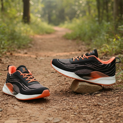 Hirolas® Men's Cloudwalk Knitted Running Sneakers Sport Shoes Black