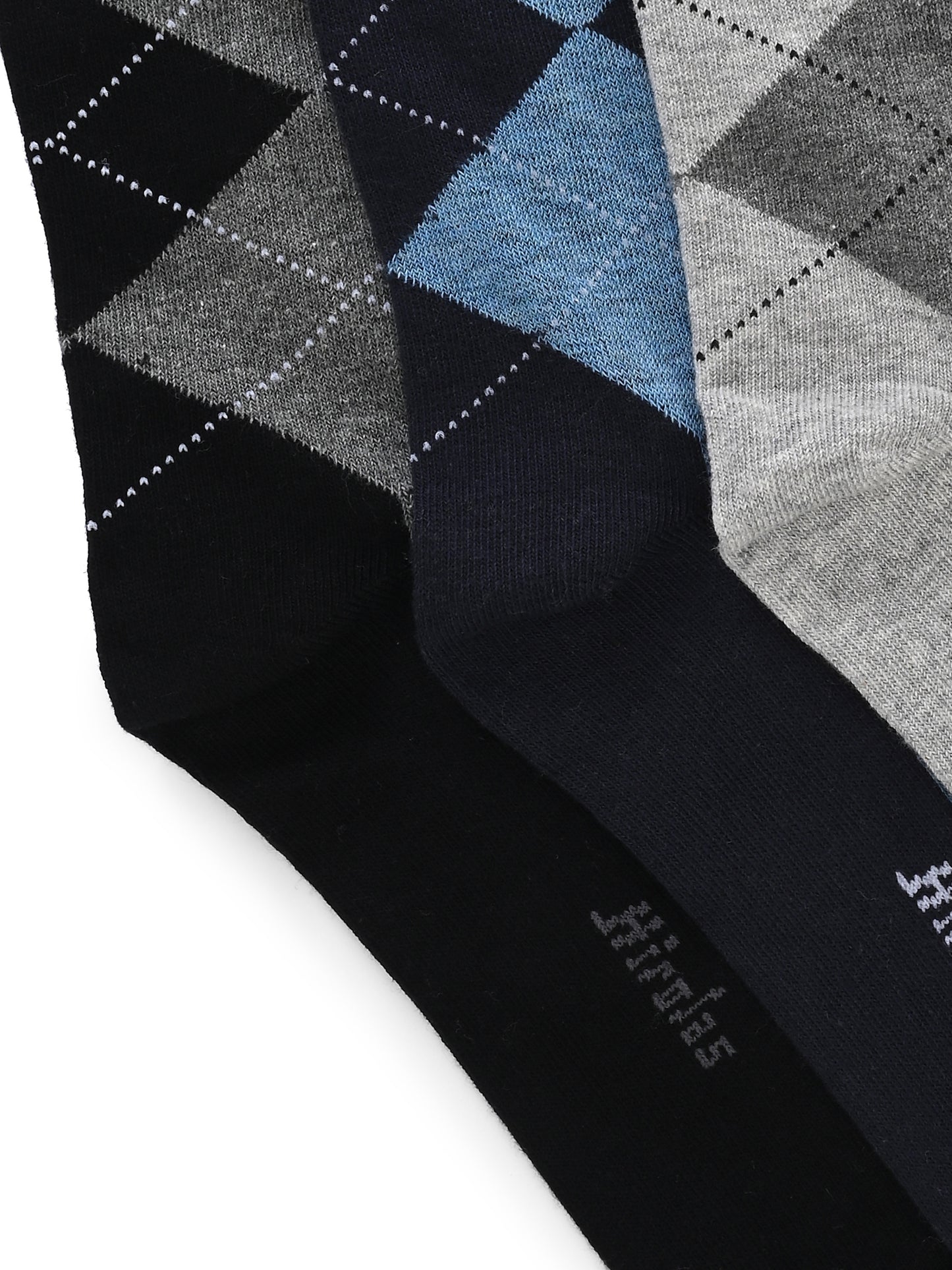 Hirolas Cotton Anti-Odour Breathable Antibacterial business Formal/office wear Crew full length Socks for Men (Free Size) | Made with 100% Combed Cotton and Spandex (Navy/ Black/ Light Grey) - Pack of 3 socks