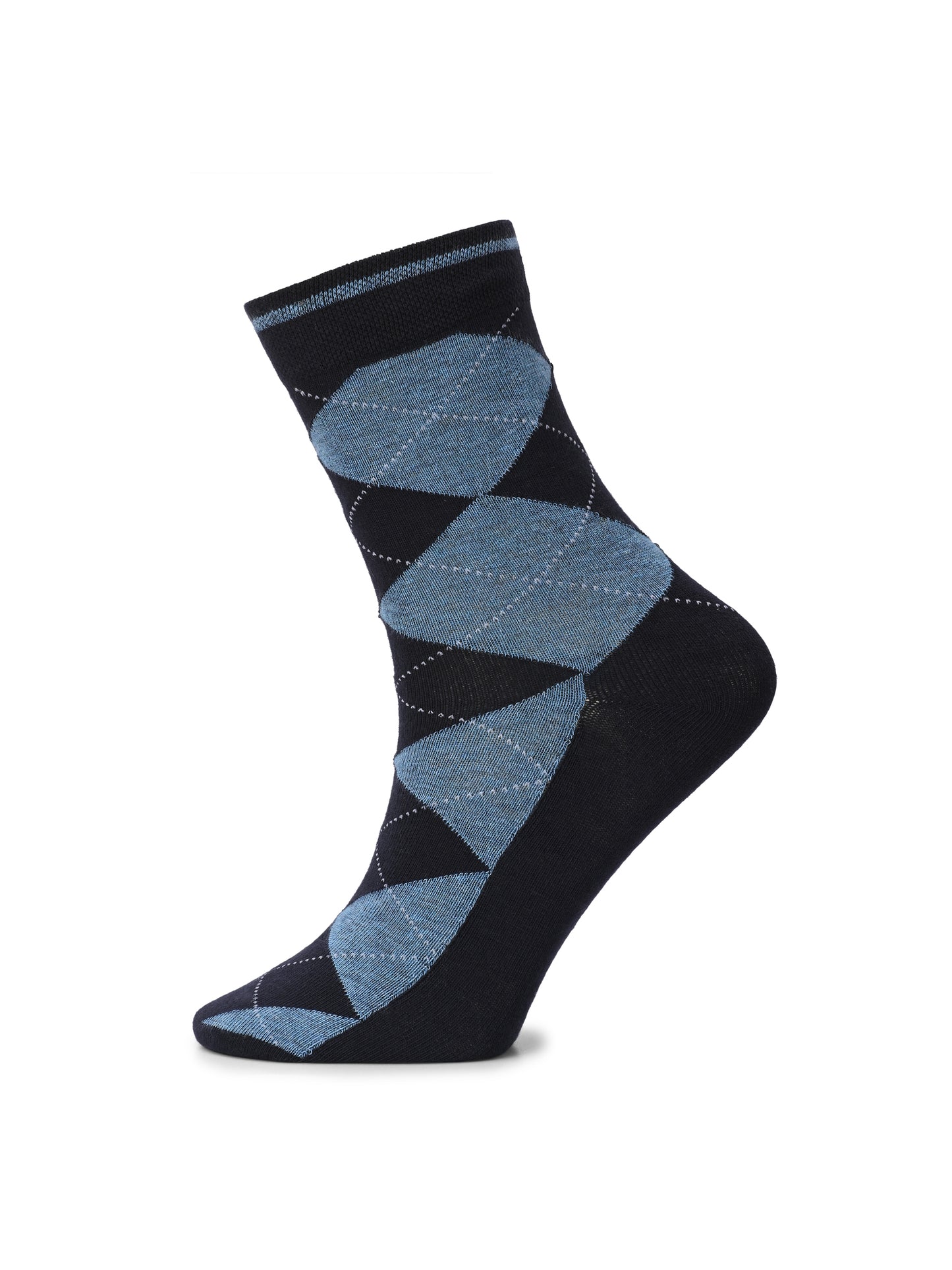 Hirolas Cotton Anti-Odour Breathable Antibacterial business Formal/office wear Crew full length Socks for Men (Free Size) | Made with 100% Combed Cotton and Spandex (Navy/ Black/ Light Grey) - Pack of 3 socks