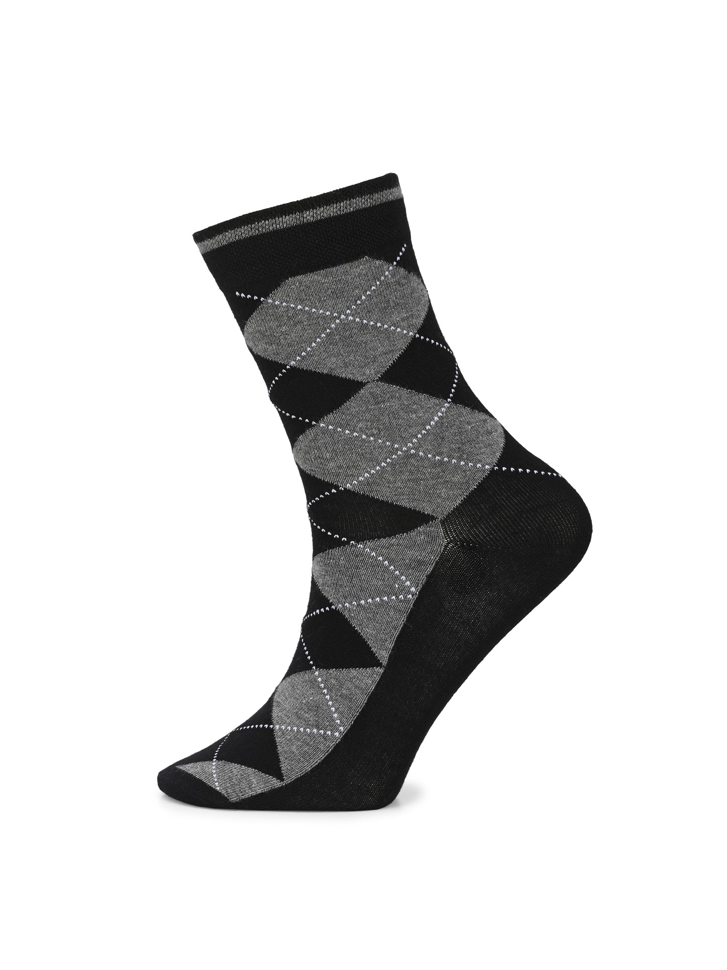 Hirolas Cotton Anti-Odour Breathable Antibacterial business Formal/office wear Crew full length Socks for Men (Free Size) | Made with 100% Combed Cotton and Spandex (Navy/ Black/ Light Grey) - Pack of 3 socks