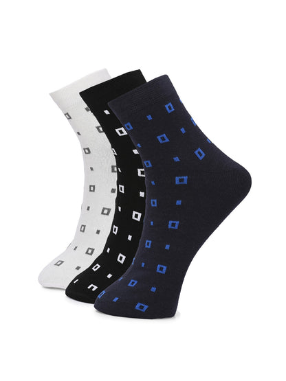 Hirolas Cotton Anti-Odour Breathable Antibacterial cushioned Gym, Sports, Running Ankle length Socks for Men (Free Size) | Made with 100% Combed Cotton and Spandex (Navy, Black, White) - Pack of 3 socks