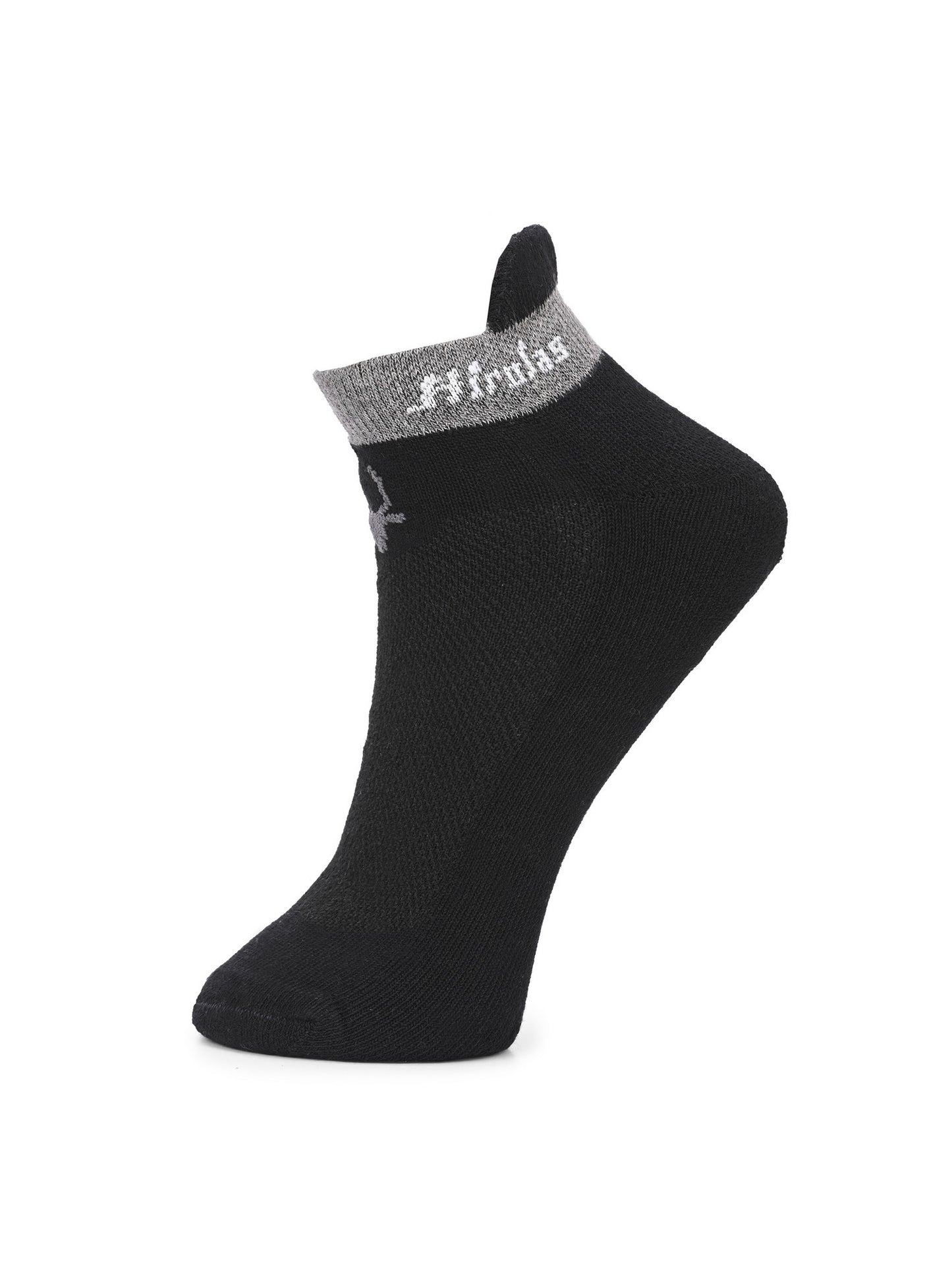 Hirolas thick cotton Half Terry cushioned Anti-Odour Breathable Antibacterial Gym, Running, Performance Athletic Running Ankle length Sports Socks for Men (Free Size) | Made with 100% Combed Cotton and Spandex (Black, Light Grey, White) - Pack of 3 socks