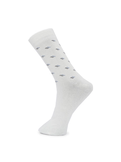Hirolas Cotton Anti-Odour Breathable Antibacterial business Formal/office wear Crew full length Socks for Men (Free Size) | Made with 100% Combed Cotton and Spandex (Navy, White, Grey) - Pack of 3 socks