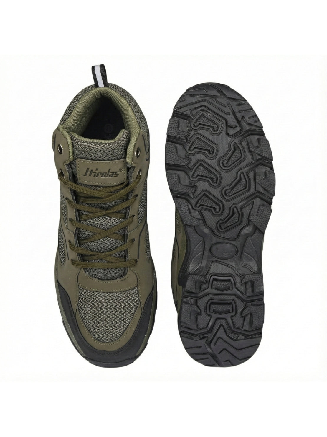 Hirolas Men's Outdoor Walking & Trekking Ankle Shoes - Olive