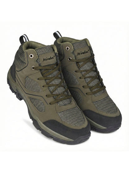 Hirolas Men's Outdoor Walking & Trekking Ankle Shoes - Olive